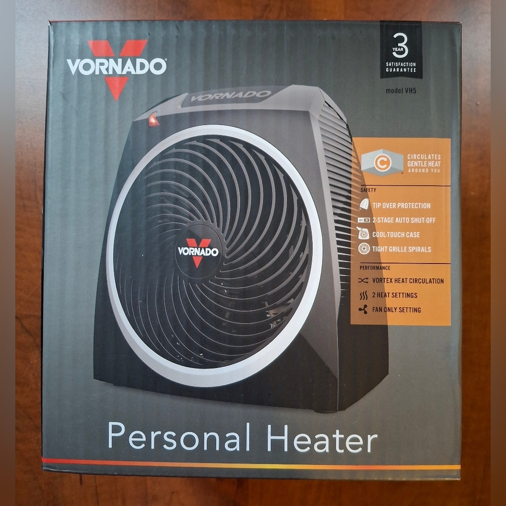 Vornado EH1-0133-06 VH5 Personal Vortex Heater Black